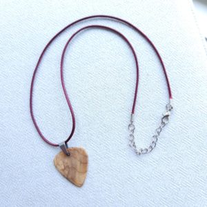 Myrtle Burl Guitar Pick Necklace