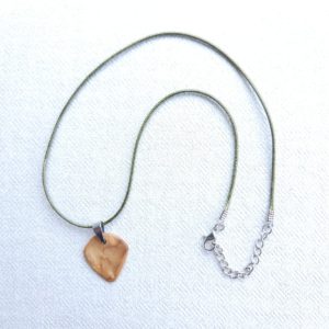 Myrtle Burl Jazz Guitar Pick Necklace