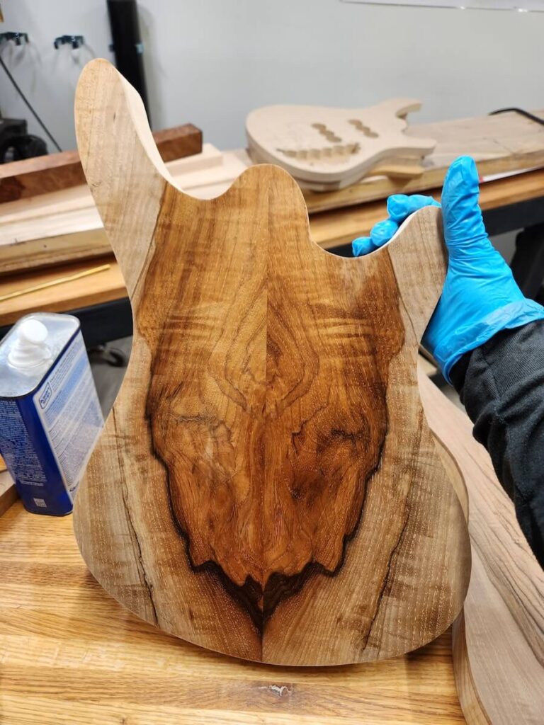 Pecan Guitar Body Preview