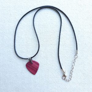 Purpleheart Jazz Guitar Pick Necklace