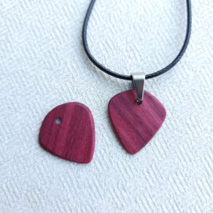 Purpleheart Jazz Guitar Pick Necklace - Variations